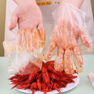 ถุงมือพลาสติกแบบใช้แล้วทิ้งพร้อมรูแขวน 100 ชิ้น สำหรับใช้ในครัว อบขนม และจัดเลี้ยง - Product Image 4