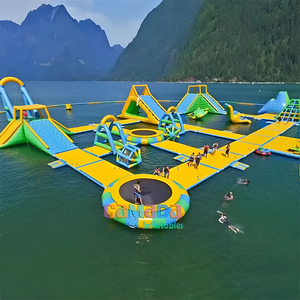 Parque acuático inflable Playa flotante Parque acuático comercial inflable Parque acuático inflable flotante y juegos de obstáculos - Product Image 2