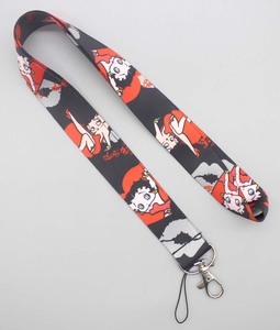 贝蒂·博普红色黑色心形吻钥匙扣挂绳文件架适合工作家庭教师学生儿童礼物 - Product Image 1