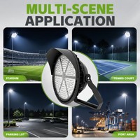 Projecteur LED rond IP66 pour stades sportifs 300W 600W 800W 1000W Dali DMX RGBW pour terrains de football, baseball, soccer, aéroports