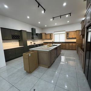 Phong cách Châu Âu LED ánh sáng treo tường Vanity Gương tủ ngăn kéo khác nhau nhà bếp ăn tủ-Cửa kính nhựa Countertop - Product Image 6