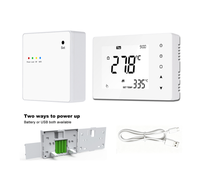 Termostato Inteligente para Calefacción por Suelo Radiante, Control por Aplicación Tuya, Wifi Inalámbrico con Receptor RF para Caldera de Agua o Gas