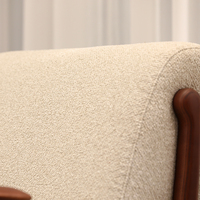 Fauteuil de loisirs en bois massif, fauteuil d'appoint rembourré, siège de salon pour coin lecture