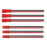 Conector macho y hembra BEC JST de 2 pines con cable de silicona de 22AWG para batería Lipo