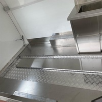 Remorque alimentaire en fibre de verre de qualité commerciale, camion de restauration mobile pour salades et hot-dogs sans équipement, Indonésie