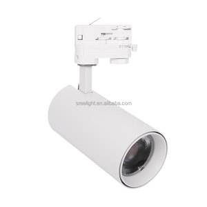 Projecteur <span class=keywords><strong>sur</strong></span> <span class=keywords><strong>rail</strong></span> LED COB 20W du fabricant, boîtier en aluminium, faisceau réglable 15-60° °   Spotlight <span class=keywords><strong>sur</strong></span> <span class=keywords><strong>rail</strong></span> orientable CRI≥80 pour salle d'exposition et magasin - Product Image 4