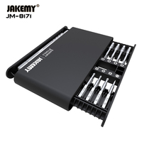 JAKEMY JM-8171 OEM – Kit d'outils portables pour réparation de téléphones portables, ordinateurs et manettes de jeu – Acier au chrome-vanadium certifié CE – Étui de réparation