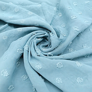 <span class=keywords><strong>Tissu</strong></span> en polyester 100% pour femmes, prix d'usine, tissé doux, 160 g/m², jacquard uni, antistatique, crêpe - Product Image 2