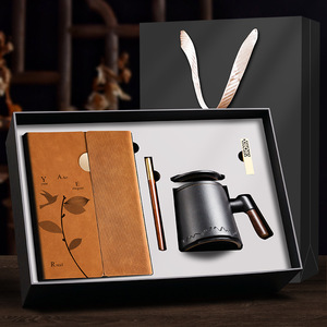 Notebook Gift Box Wenchuang Bookmark Customizable Teachers' Day Souvenir for Elders Featuring '<strong>Forbidden</strong> City' Design Leather - Product Image 3