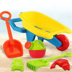 Fabricants de jouets de plage en plastique, pièces, grand chariot à roulettes, pelle pour enfants, jeux de sable sculpté