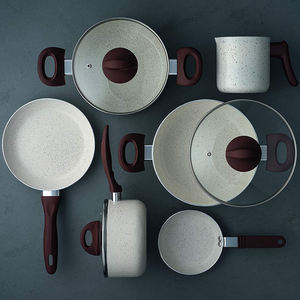 Ollas y sartenes antiadherentes con recubrimiento <span class=keywords><strong>de</strong></span> mármol y granito, juego <span class=keywords><strong>de</strong></span> utensilios <span class=keywords><strong>de</strong></span> cocina con tapa <span class=keywords><strong>de</strong></span> vidrio <span class=keywords><strong>para</strong></span> el mercado <span class=keywords><strong>de</strong></span> <span class=keywords><strong>Brasil</strong></span>, 9 Uds. - Product Image 2