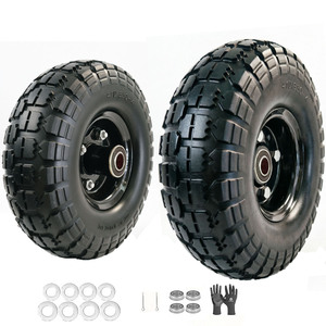 Roue <span class=keywords><strong>de</strong></span> brouette en mousse PU solide résistante à l'usure 4.10/3.50-4 pour chariot <span class=keywords><strong>de</strong></span> jardin - Product Image 1