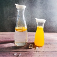 Carafe à boisson moderne en plastique PC 1,0 L, écologique et transparente, pour le service en cafétéria (vente en gros)