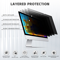 Matériau coréen 2 voies Anti-éblouissement écran d'ordinateur filtre de confidentialité Anti-bleu protecteur d'écran pour Macbook /PC/bureau/banque ATM
