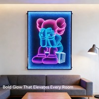Lettres lumineuses LED 3D en acrylique holographique ABS 50W-60W, design personnalisable pour la décoration de bureau, 3000-5000 Lux