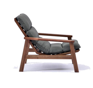 ठोस लकड़ी एकल सीट अवकाश कुर्सी आर्मरेस्ट के लिए घर कार्यालय के लिए प्राकृतिक लकड़ी के फ्रेम - Product Image 5