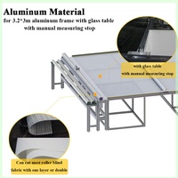 Table de découpe manuelle pour tissus de stores à enroulement, capacité de découpe multicouche, double protection de sécurité pour atelier textile