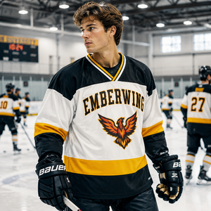 Maillot d'entraînement de hockey sur glace personnalisé à manches longues, uniforme d'équipe de hockey, chemise d'entraînement avec logo, nom et numéro - Product Image 1