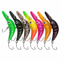 Leurre de pêche artificiel ultra-léger courbé à coulée lente, 7 couleurs, 5 cm, 2,5 g, pour truite, perche, eau salée, bar