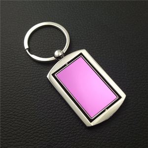 Llavero Metálico Giratorio Rectangular de Fábrica, Material en Blanco para Impresión Láser UV, Venta al por Mayor, Regalos Promocionales Creativos de Aleación de Zinc - Product Image 5