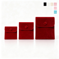 Bolsa de Terciopelo con Cierre a Presión para Joyería, Anillos, Almacenamiento de Viaje, Embalaje de Regalo, Embalaje de Regalo de Boda, Personalizado OEM