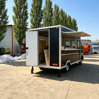 Cuisine mobile sur mesure, desserts, hot-dogs, glaces, restauration rapide, remorque Imbisswagen, camion de restauration, pizza, entièrement équipée, en aluminium
