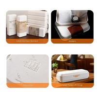 Boîte Cadeau pour Thé, Porte-Bougie en Fibre Végétale à Base de Canne à Sucre, Biodégradable, Écologique, Résistant aux Sismes, Forme Oblongue