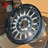Rines HODEA de Dos Tonos con Beadlock, Forjados, de 5 y 6 Birlos, Compatibles con Land Rover, Jeep, Ford, Toyota, para Uso Todoterreno, Repuesto