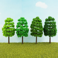 Arbre artificiel miniature d'échelle en plastique d'architecture pour la disposition de diorama de train Ho