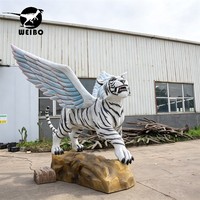 Modèle animatronique de tigre réaliste sur mesure, fabriqué à la main en usine, pour exposition muséale