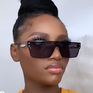 Gafas de sol rectangulares de moda 2024 para mujer, gafas de decoración de <span class=keywords><strong>Pantera</strong></span> 3D, gafas de sol Retro para hombre, gafas con lentes degradadas, gafas de sol - Product Image 2