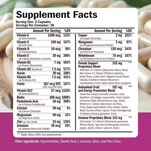 Capsules de multivitamines pour femmes OEM |   60 unités |   20 vitamines et minéraux pour l'énergie, la santé de la peau et le bien-être général - Product Image 6