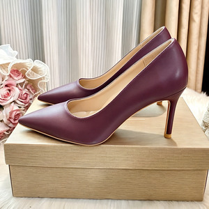 Elegantes Zapatos <span class=keywords><strong>de</strong></span> Tacón <span class=keywords><strong>de</strong></span> Aguja con Punta en Pico para Mujer, Zapatos <span class=keywords><strong>de</strong></span> Vestir Profesionales para Oficina, Cuero PU Premium, Color Nude Sólido - Product Image 3
