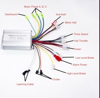 24v/ 36v/ 48v/ 60v/72v/ 500w 800w 1000w 1200w contrôleur de moteur de moyeu Dc Bldc sans balais pour Scooter Ebike
