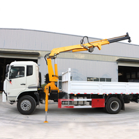 Grue de camion hydraulique à flèche articulée BOB-LIFT 5T 1~15 tonnes, petite grue de camion avec une hauteur de levage de 12 m