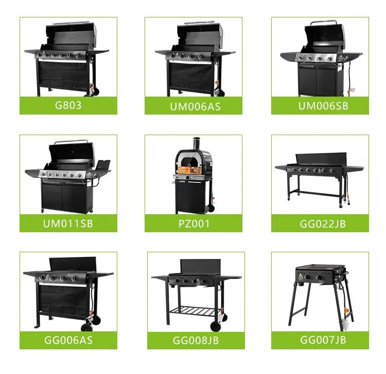 Tragbarer BBQ-Gasgrill individueller Outdoor großer Familiengathering Edelstahlmaterial Metall-BBQ-Grill