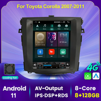 Autoradio Android avec écran vertical de 9,7 pouces de style Tesla pour Toyota Corolla 2006-2013, climatisation automatique, lecteur GPS de navigation automobile