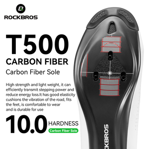 Chaussures de vélo de <span class=keywords><strong>route</strong></span> ROCKBROS, semelles en fibre de carbone, chaussures de vélo à clip, qualité supérieure, respirantes, unisexes, chaussures de course - Product Image 4