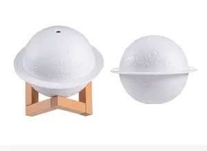 Humidificateur USB moderne pour bureau à domicile Veilleuse LED Creative Moon Planet Air Atomizer ABS Silencieux pour chambre à coucher Bar Spa Salon de beauté - Product Image 6