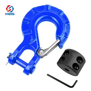 ตะขอลื่น Clevis เหล็กโลหะผสมทาสี G70 ตะขอสลิง Clevis พร้อมกว้านตะขอยาง