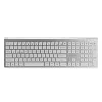 Keyboard kantor desain Laser ergonomis, papan ketik kantor ultra-ramping 112T cokelat senyap baru 2.4G dua BT nirkabel untuk Laptop