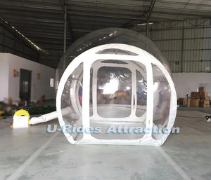 Vendita calda grande trasparente gonfiabile tenda trasparente in cristallo LGloo cupola per feste nuziali divertenti casa pubblicità gonfiabili - Product Image 4