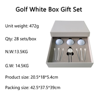 Coffret cadeau accessoire golf avec balle, tee et outil divot, fabricant usine vente directe