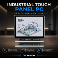 Panel PC Industrial Todo en Uno KTB R-422 con Certificación ROHS, con Pantalla Táctil Integrada Celeron de 10.ª, 11.ª y 12.ª Generación para Aplicaciones CNC