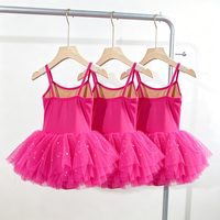 Nouvelle arrivée, tutu de danse pour filles, maille brillante fuchsia, vêtements d'entraînement pour enfants, ballet