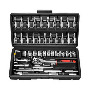 46-Piece Metric Socket Ratchet Wrench Set Bit Socket <b>Tool</b> with Hard Case for Mechanic for Hand & Power Source - Product Image 6