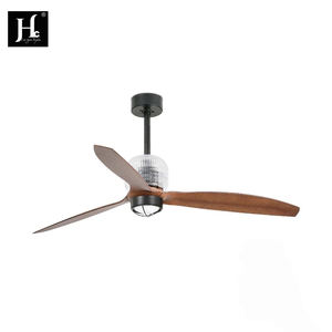 Ventilador de Techo de Estilo Vintage con Aspas de Madera, Motor de Cobre de Corriente Continua, Control Remoto y Kit de Luz LED de 25 W, Ventiladores de Techo Retro Americanos - Product Image 4