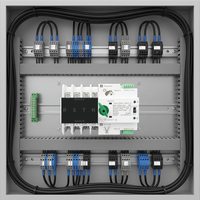 Inverseur de source automatique (ATS) CNFLY 4P sur rail DIN pour onduleur photovoltaïque, type PC, 63A 100A 125A, pour systèmes solaires photovoltaïques