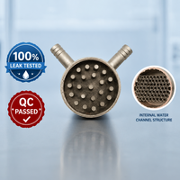 Radiateur à eau pour semi-conducteurs, ensemble de fixation, bloc de refroidissement liquide en cuivre T2, redresseur SCR pour four à induction