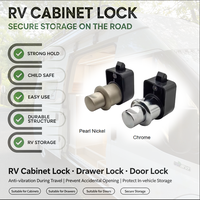 Loquet à bouton en alliage de zinc pour VR, 26 mm, sans clé, à une touche, anti-vibration pour caravane et camping-car